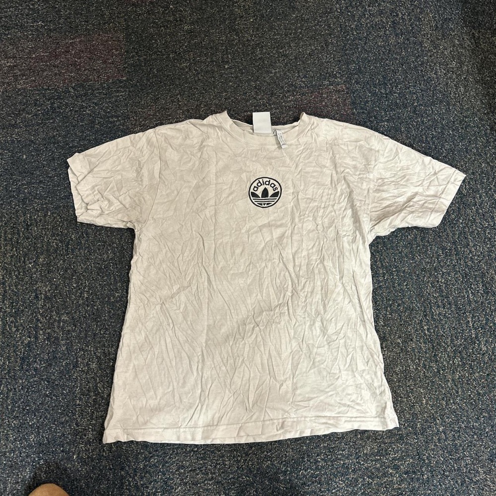 Adidas Originals Men's White and Cream T-shirt